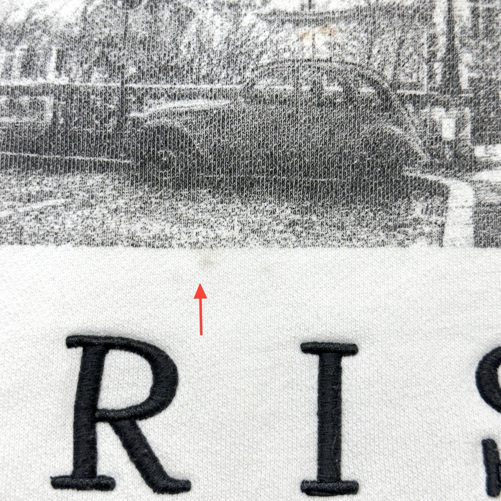 Abercrombie & Fitch Paris Sunday Crew Size XL White with Black Embroidered Text - Picture 10 of 10